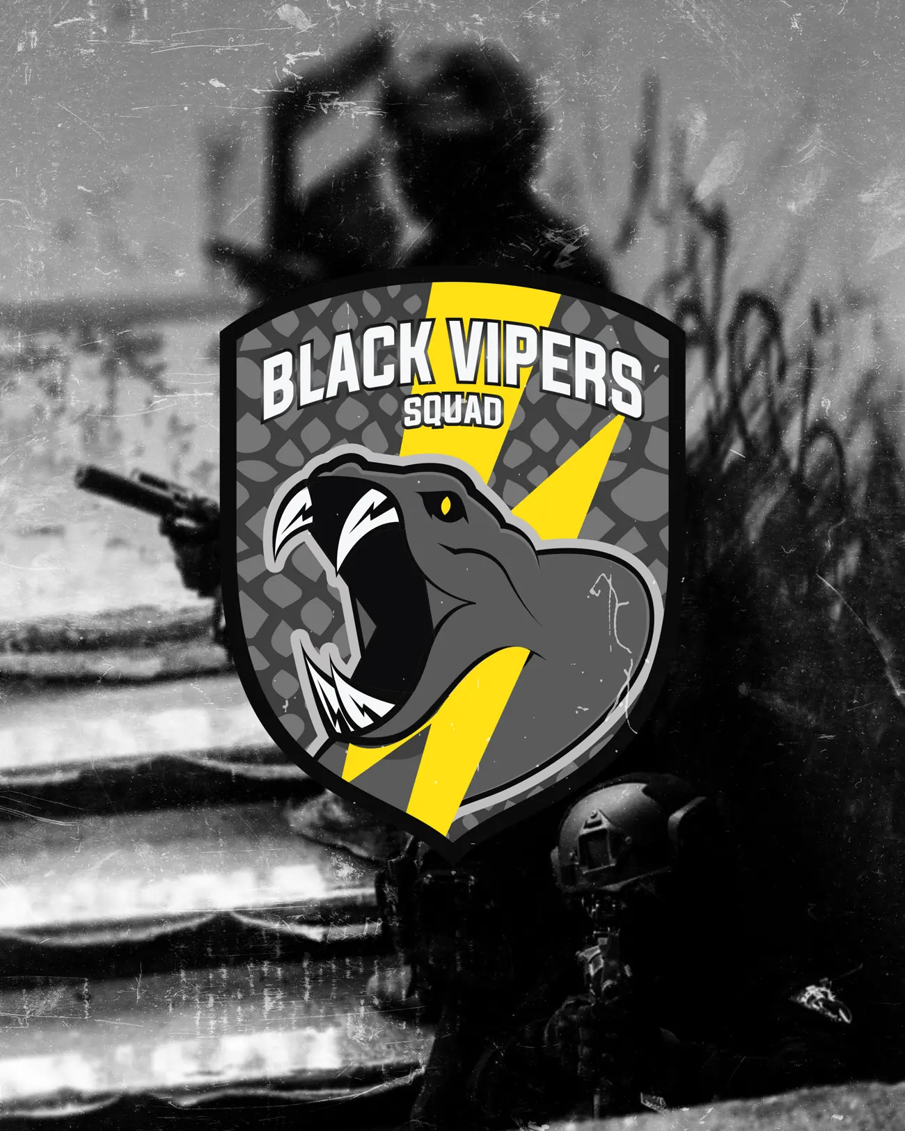 Black Vipers Squad viper shield logo