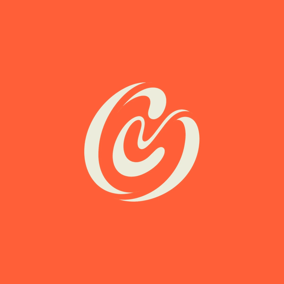 Caligant CG symbol in sand on Rep Flame orange