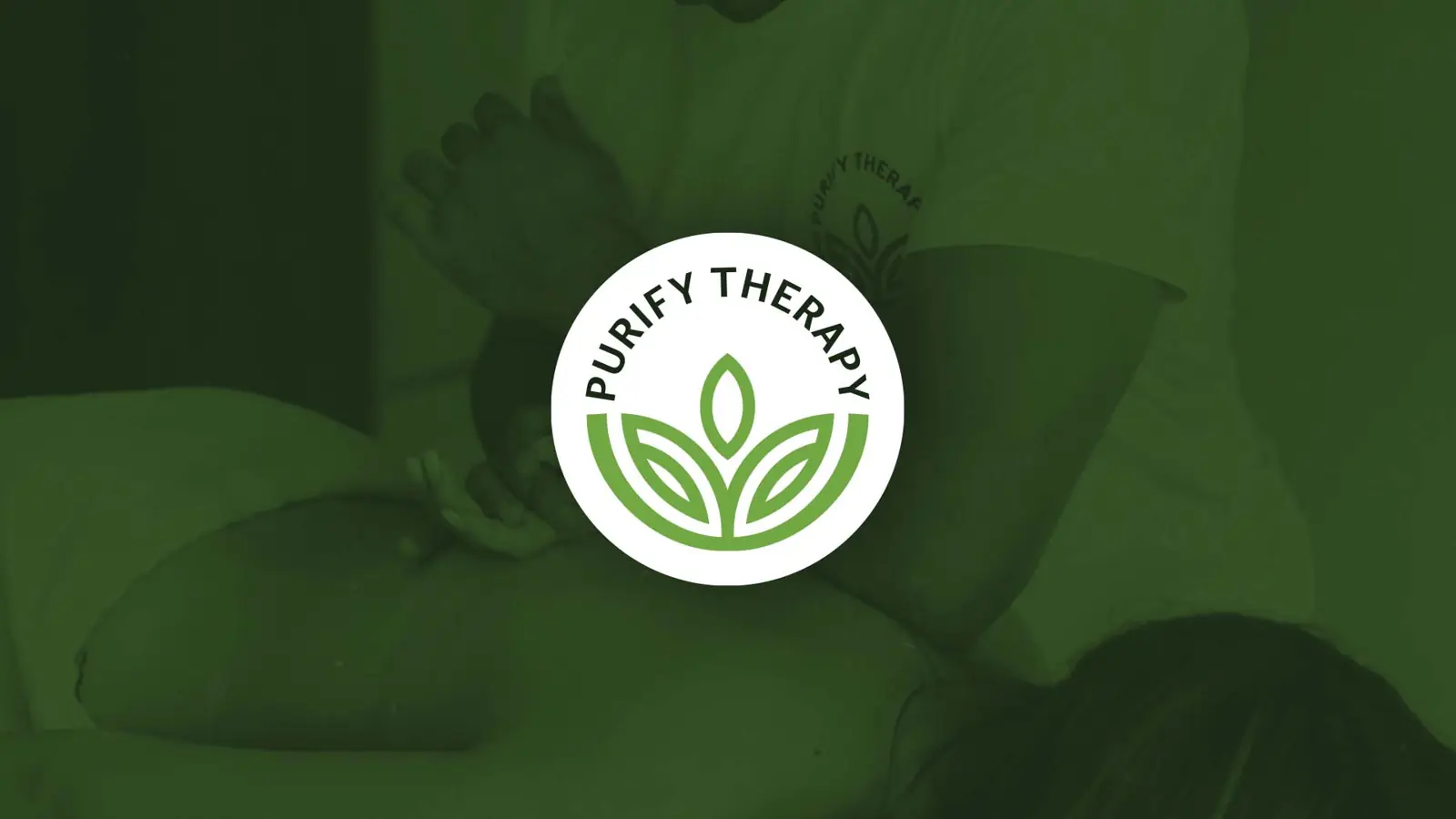 Purify Therapy healing hands leaf logo