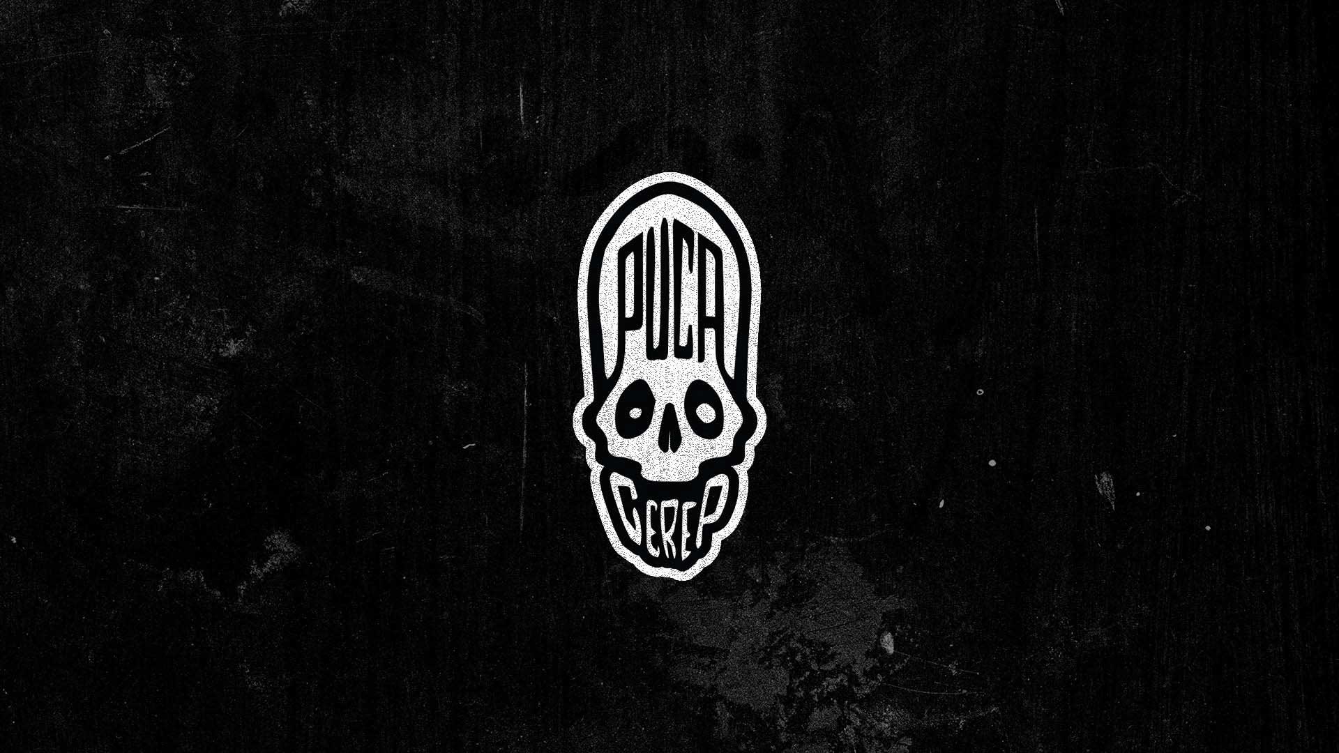 Puca Cerep beatmaker skull logo on black background — logo design by Nebojsa Nask